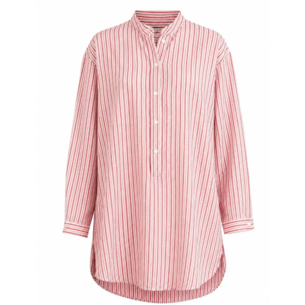Tuckernuck Bodie Mini Shirt Dress Medium Seersucker Pink Stripe Resort Vacation - Picture 12 of 14
